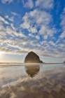 Cannon Beach and Haystack Rock evening light Art Print